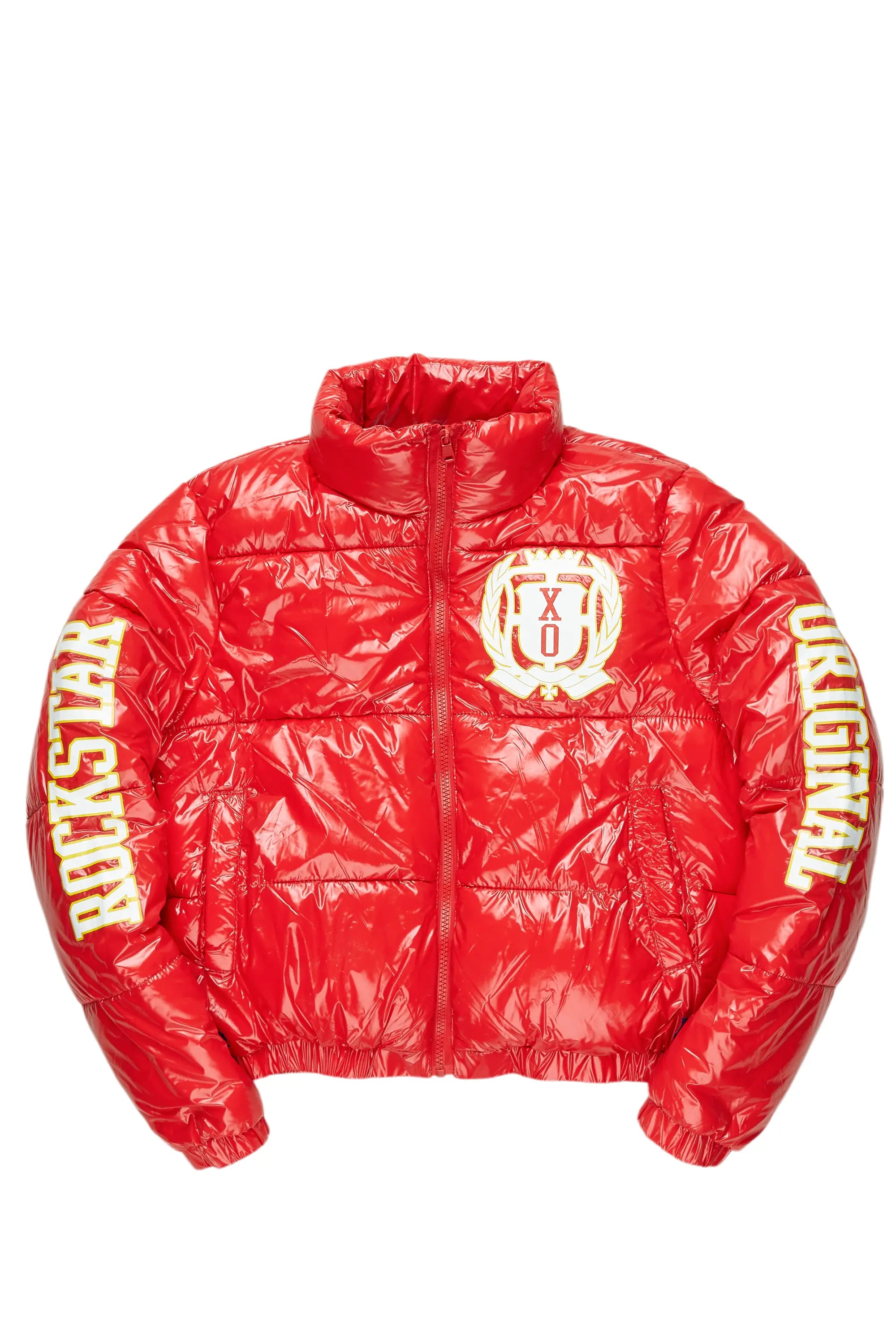 Jaclyn Red Puffer Jacket Classic Men's Pin