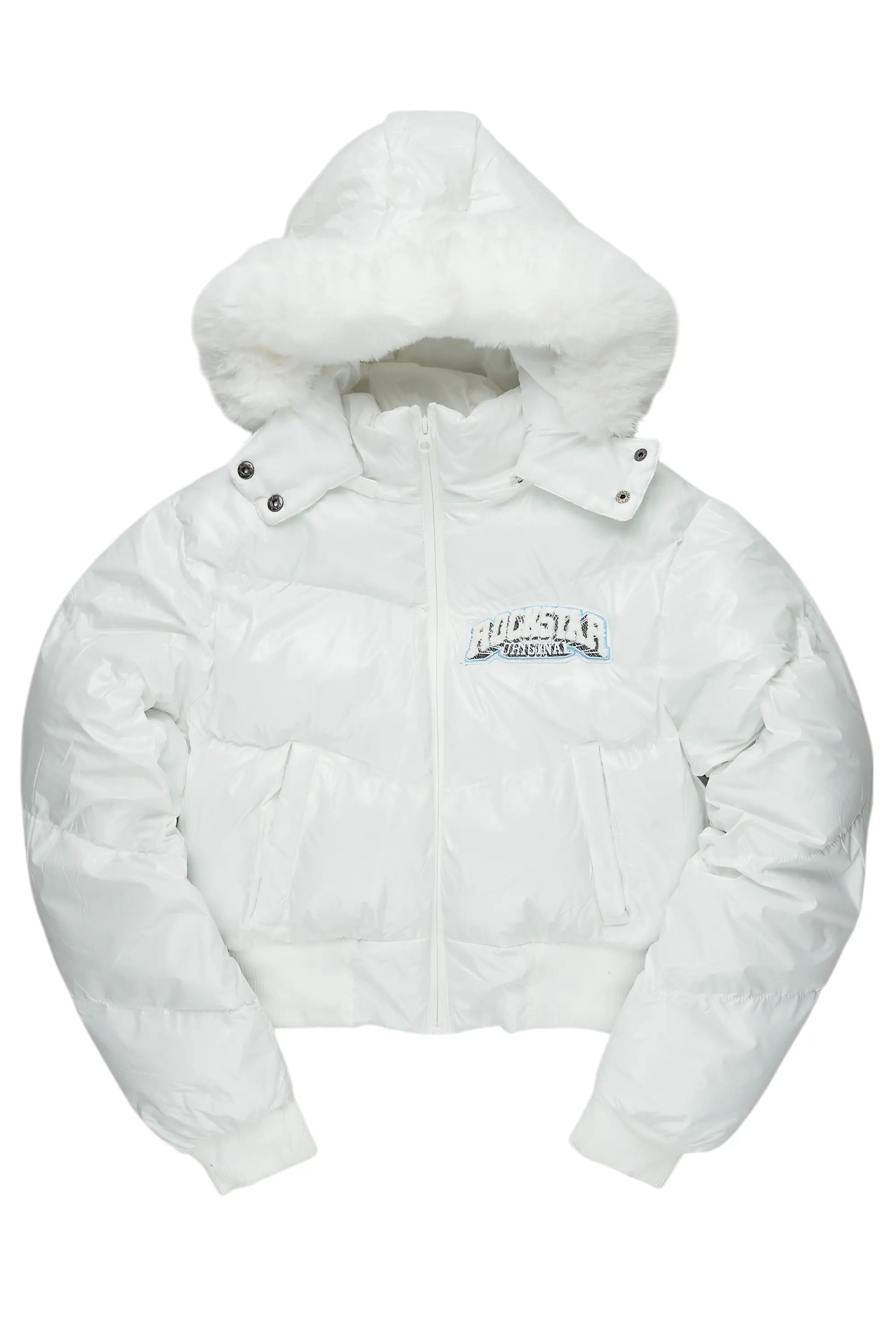 Chrishona White Puffer Jacket Sporty Men's Tennis