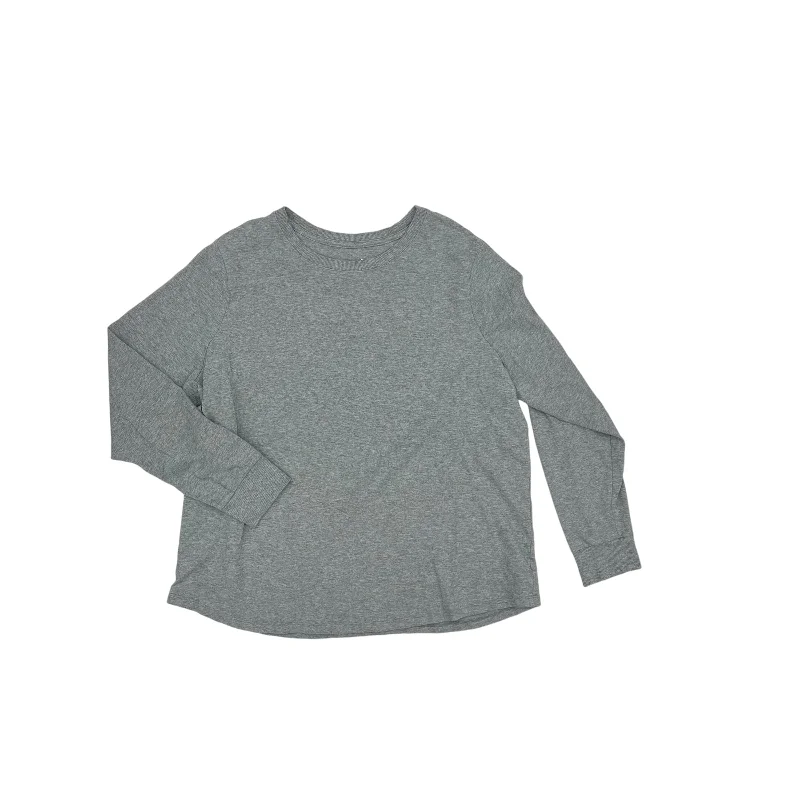 Top Ls Basic By Terra & Sky In Grey, Size:1X Dynamic Men's Glow