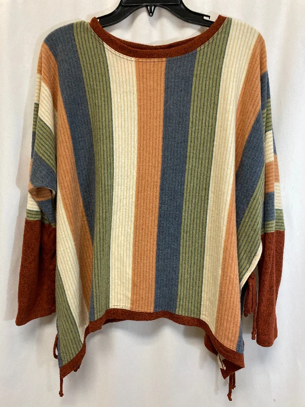 Top Long Sleeve By Emerald In Multi-colored, Size: M Sophisticated Men's 