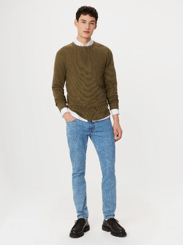 The Long Sleeve Waffle T-Shirt in Tuscany Green