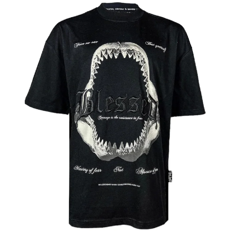 Blessed Boxy T Courage T Shirt (Black)