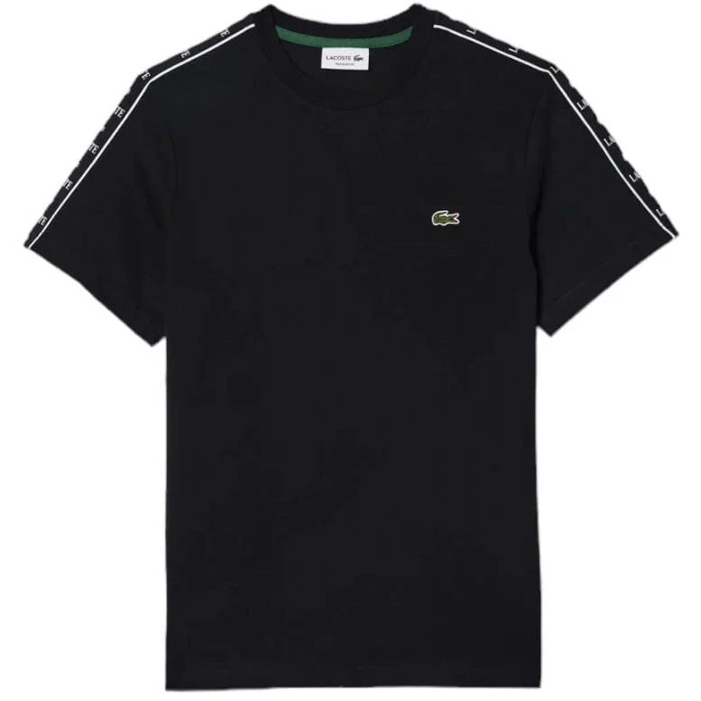 Lacoste Logo Stripe Tee (Black) TH7404-51