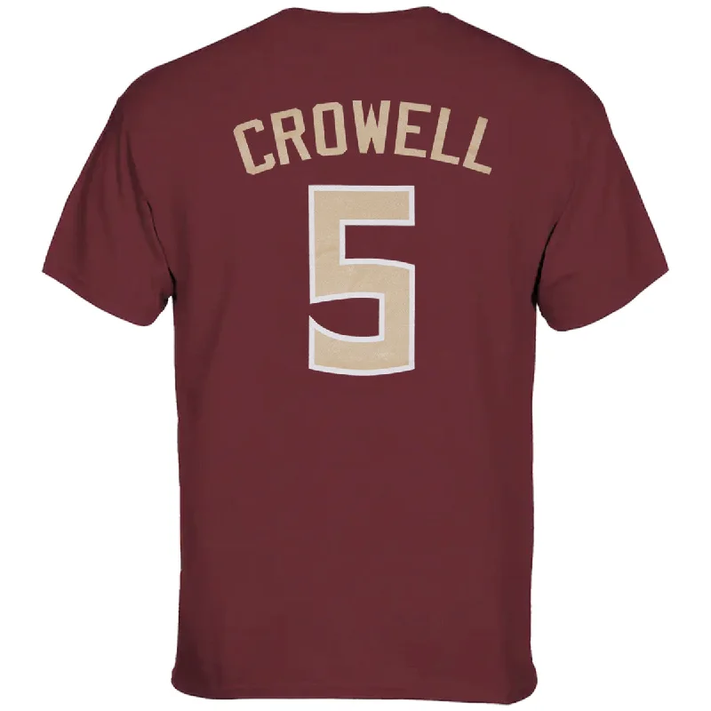 Retro Brand Adult/Unisex Seminoles Wyatt Crowell #5 Short Sleeve T-shirt - Garnet