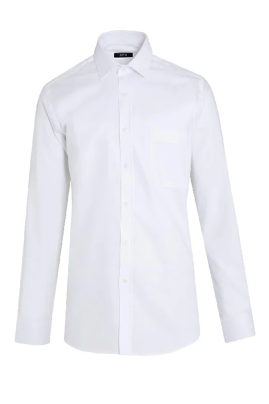 Regular Fit Long Sleeve Patterned Cotton Dress Shirt, White D. 3