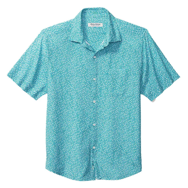 Tommy Bahama Bahama Coast Paquito Geo Camp Shirt - Teal Bay