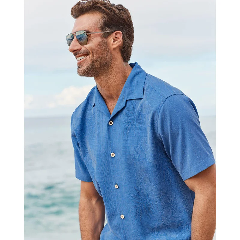 Tommy Bahama Bali Border Camp Shirt - Mountain Bluebell