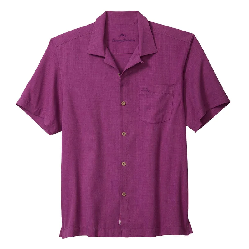 Tommy Bahama Coastal Breeze Check Camp Shirt - Deep Hollyhock