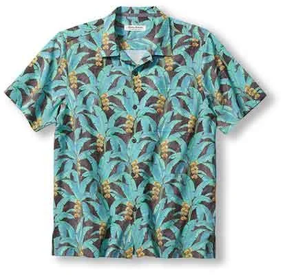 Tommy Bahama IslandZone Bahama IslandZone Coast Banana Grove Camp Shirt - After Dark