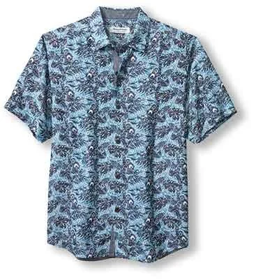 Tommy Bahama IslandZone Coconut Point Capuchin Vines Camp Shirt - Pool Tile