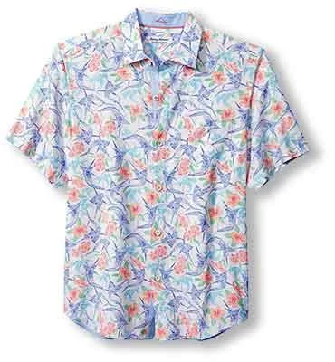 Tommy Bahama IslandZone Coconut Point Marlin Mania Camp Shirt - White