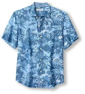 Tommy Bahama IslandZone Coconut Point Ocean Escape Camp Shirt - Dew Drop