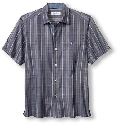 Tommy Bahama IslandZone Coconut Point Samba Stripe Camp Shirt - Island Navy