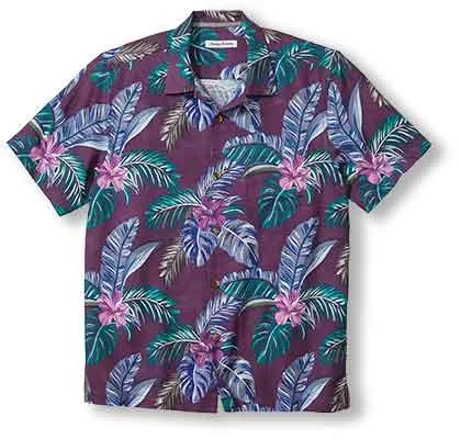 Tommy Bahama IslandZone Frond Fusion Camp Shirt - Orchid