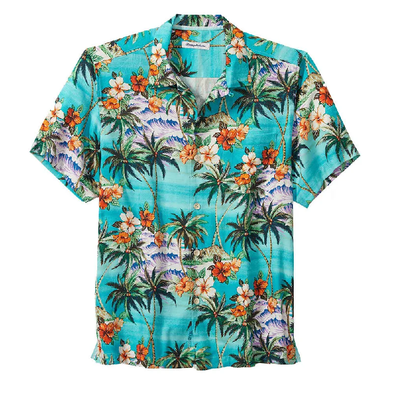 Tommy Bahama Islandzone Isla Palmetta Camp Shirt - Pool Party Blue