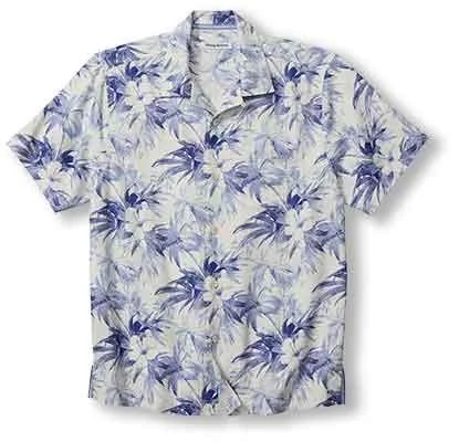 Tommy Bahama IslandZone Palmeras Party Camp Shirt - Gentle Violet