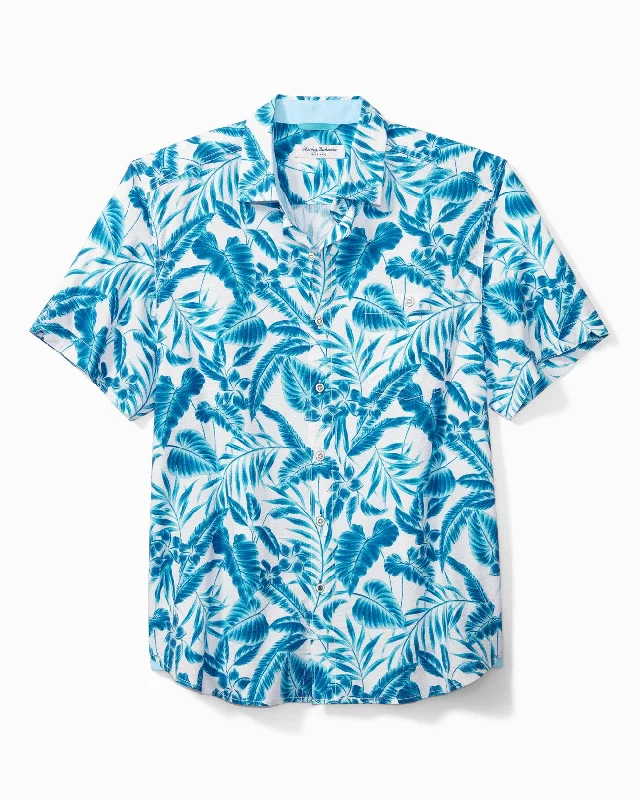 Tommy Bahama Nova Wave Falling Fronds Camp Shirt - White