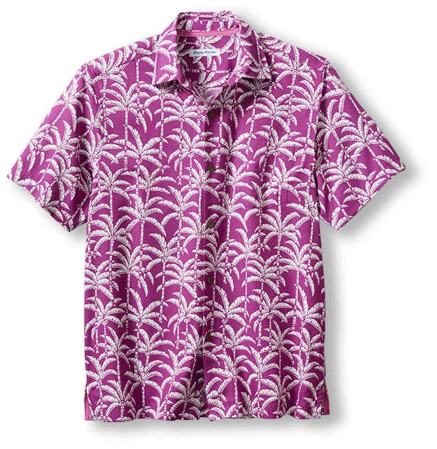 Tommy Bahama Palm Party Camp Shirt - Deep Hollyhock