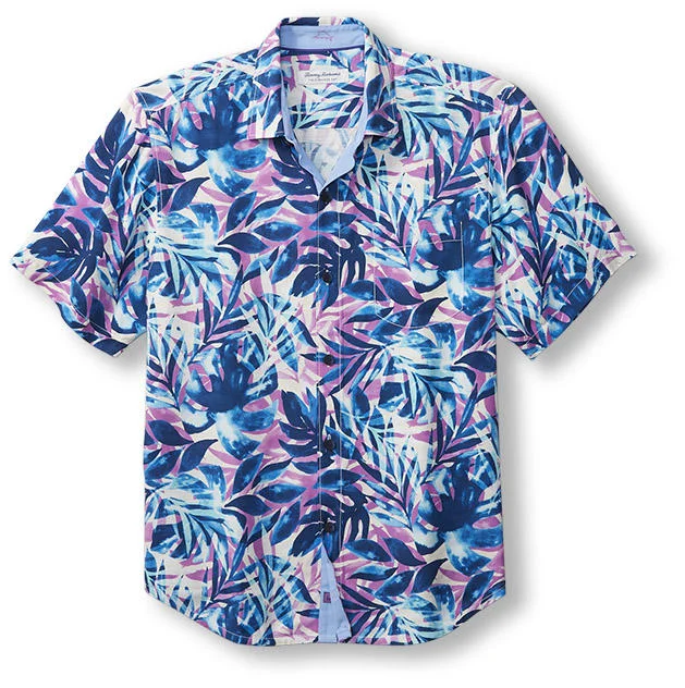 Tommy Bahama Veracruz Cay Violet Vines Camp Shirt - Pale Hyacinth