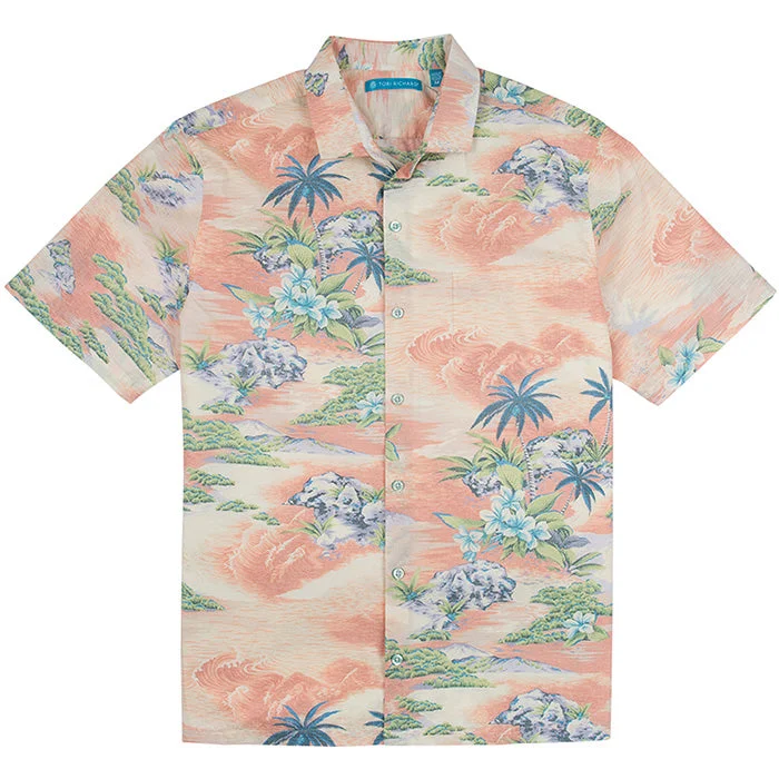 Tori Richard Panorama Cotton Lawn Camp Shirt - Sunset