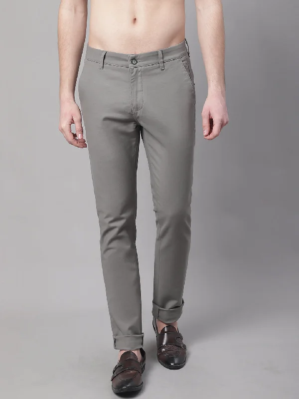 Men's Casual Flat front Light Olive Green  Trousers