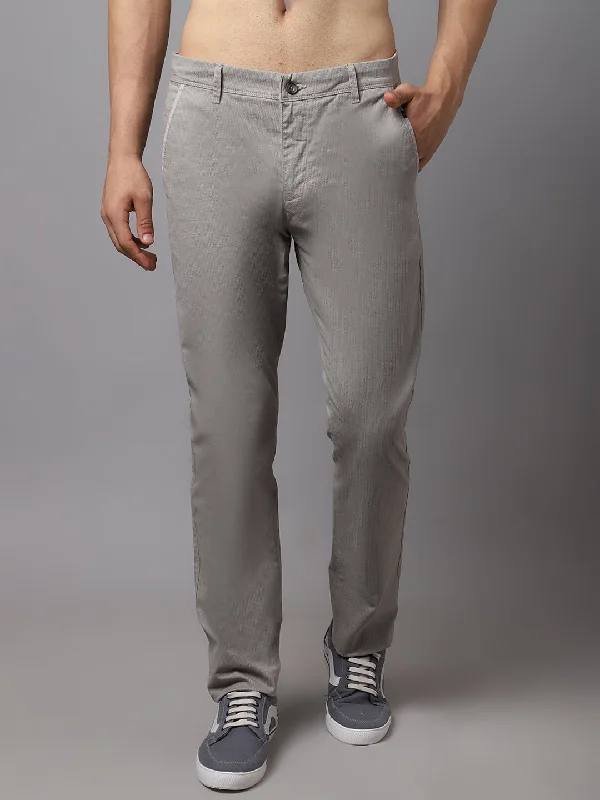 Men's Casual Flat front Stone  Trousers