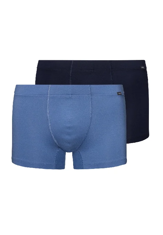 Cotton Essentials 2 Pack Boxer Brief With Covered Waistband | Windy Blue/Deep Navy 73079-2870