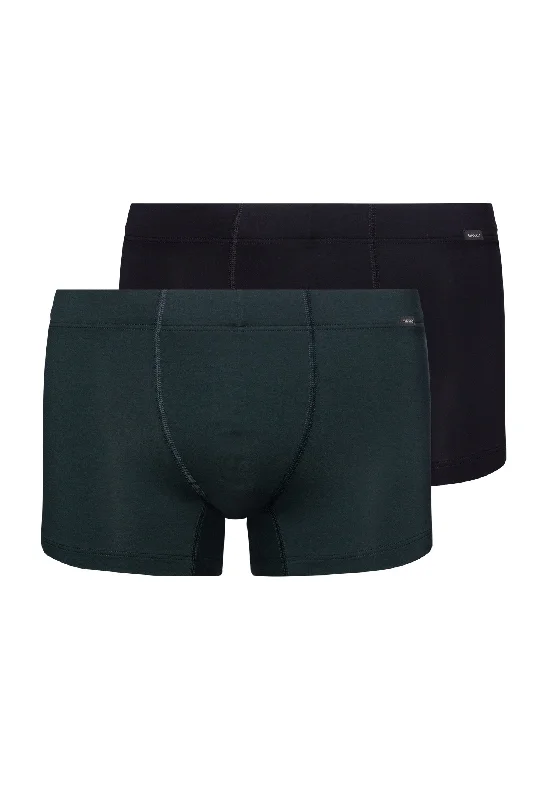 Cotton Essentials 2 Pack Boxer Brief With Covered Waistband | Laurel/Black 73079-2871