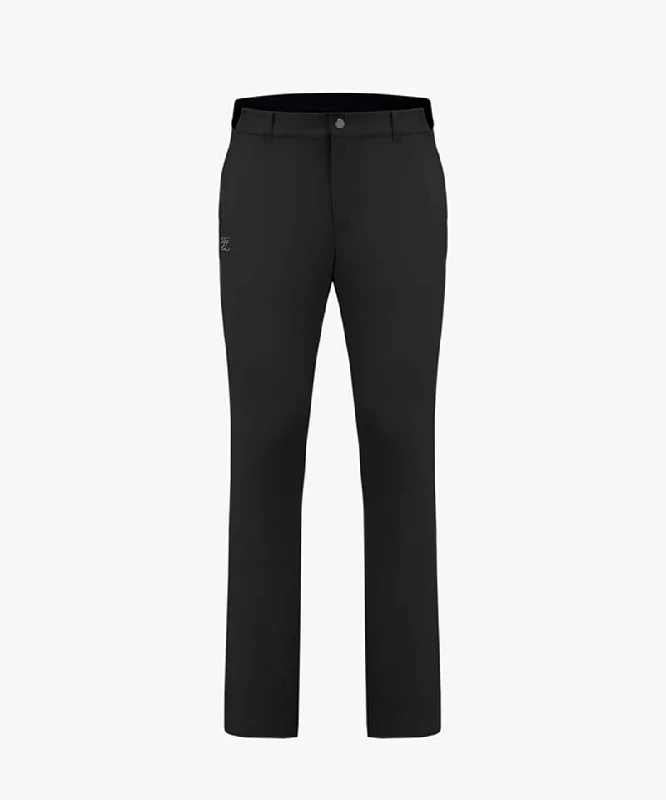 FAIRLIAR Men's Straight Fit Band Pants - Black