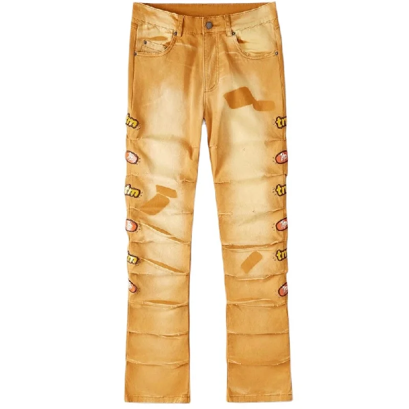 Hyde Park Crinkle Trouser (Gold)