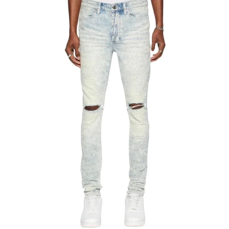 Ksubi Van Winkle Stencil Legacy Denim (Indigo) MFA24DJ014