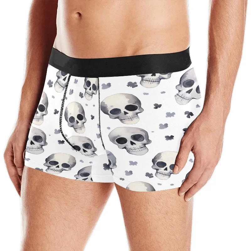 Men's Skulls Boxer Briefs With Comfortable Waistband