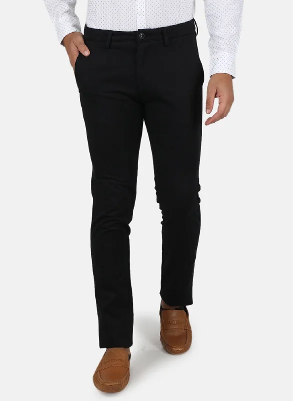 Men Black Slim Fit Trouser