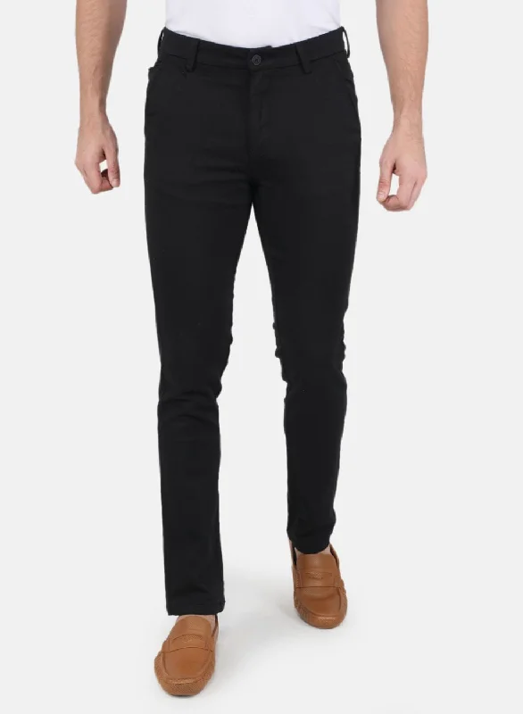 Men Black Slim Fit Trouser