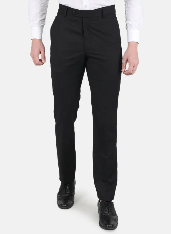 Men Black Smart Fit Trouser