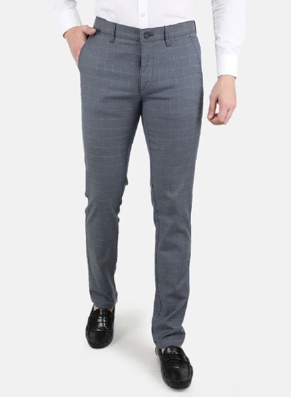 Men Blue Smart Fit Trouser