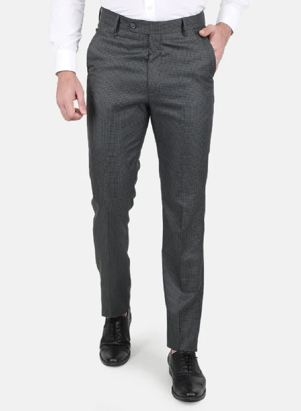 Men Grey Slim Fit Trouser