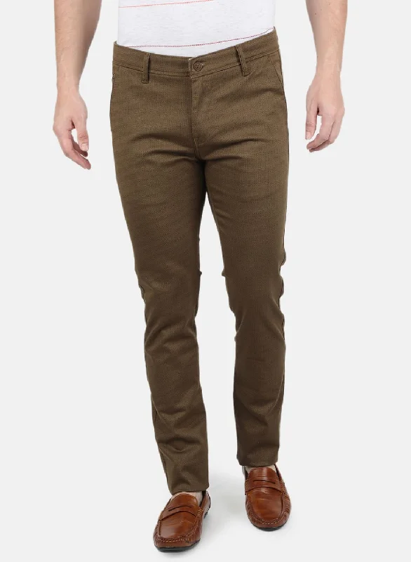 Men Khaki Smart Fit Trouser