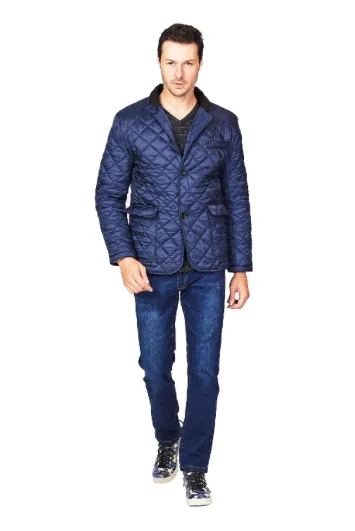 Navy Quilted Jacket