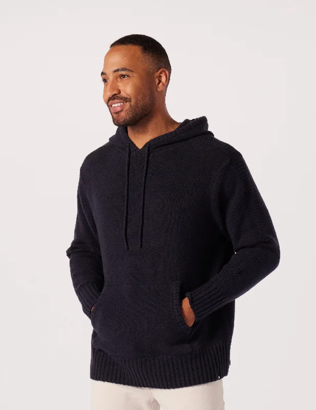 Knit Up Unisex Hoodie: Black